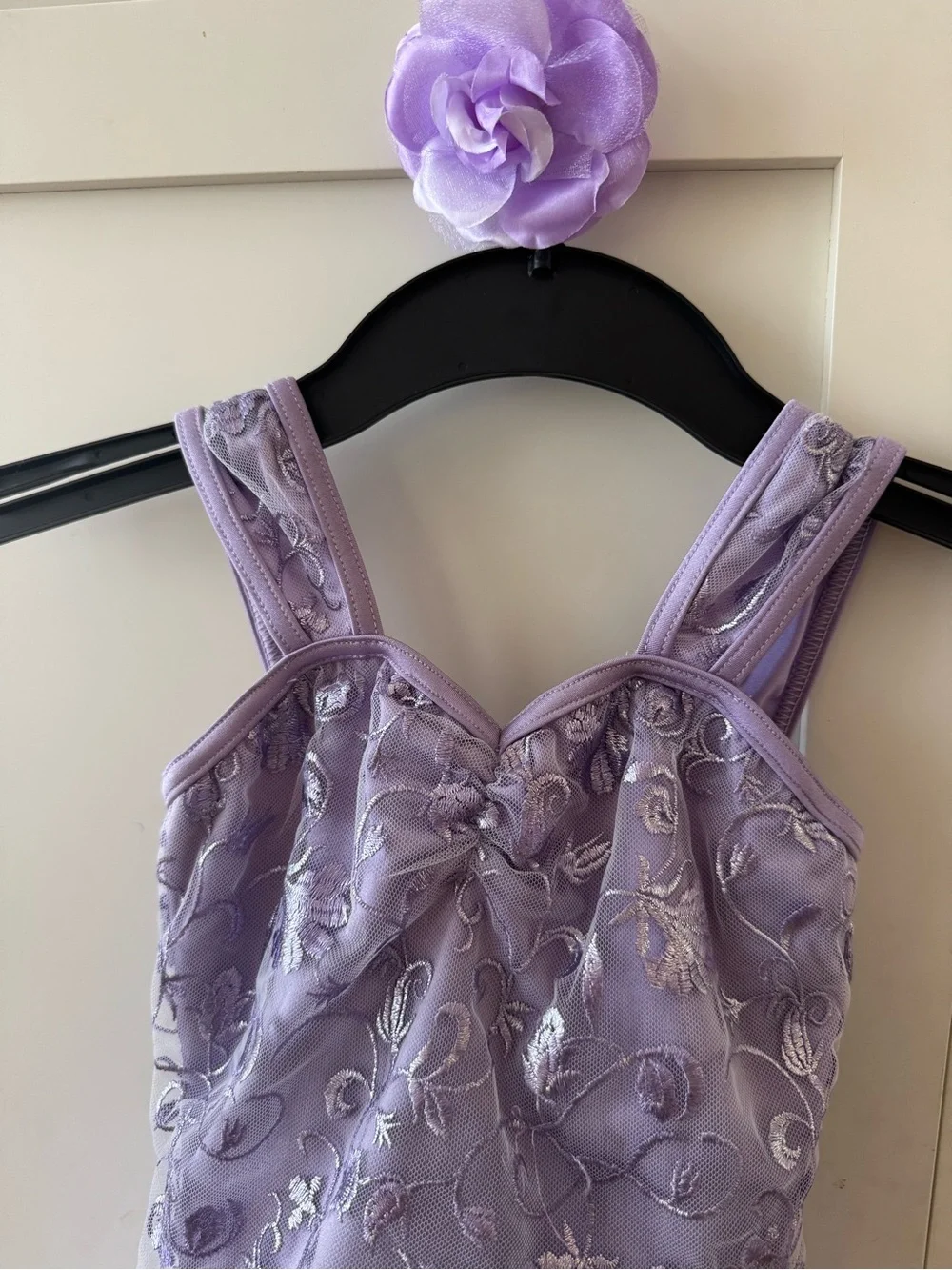 Weissman Lavender Tulle Dance Costume with Silver Glitter